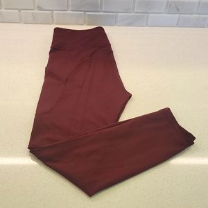 LULULEMON INVIGORATE HIGH-RISE CROP 23" CASSIS SIZE 6 WORN ONCE - LIKE NEW!